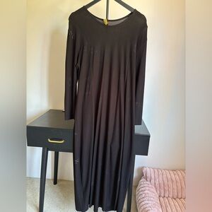 Vintage Staley Gretzinger Black Avant-Garde Maxi Dress- Rare Collectible